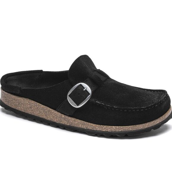 Birkenstock Buckley Suede Leather Clogs- Black - Picture 5 of 16